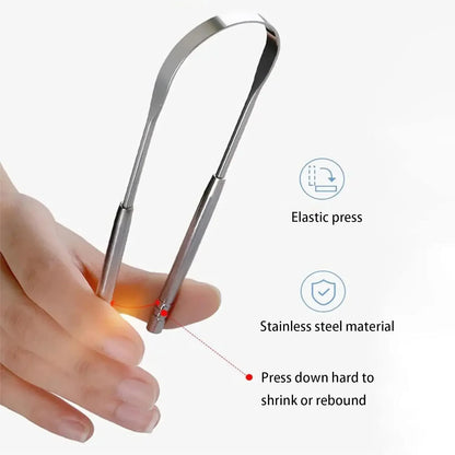 The Oral Club Stainless Steel Tongue Scraper