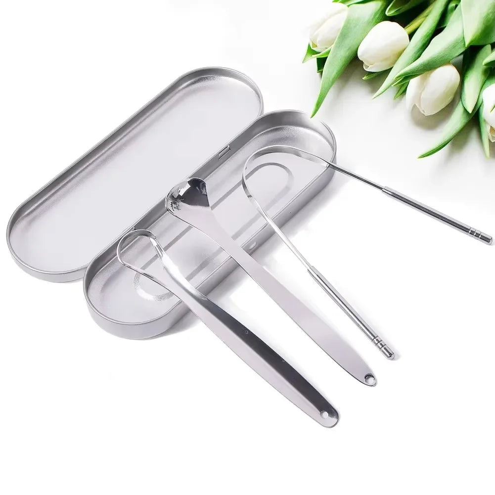 The Oral Club Stainless Steel Tongue Scraper