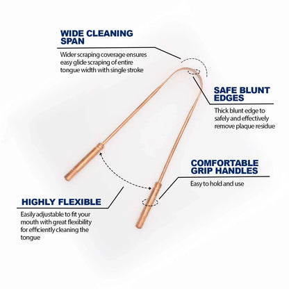 The Oral Club Stainless Steel Tongue Scraper